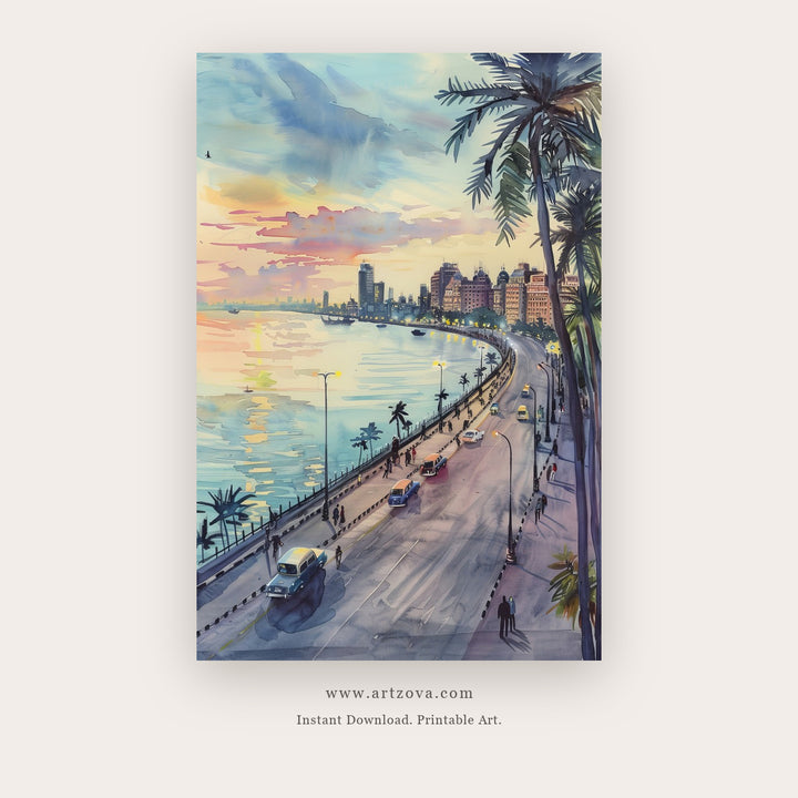 Sea Air Softens printable coastal wall art in Gray and Silver - Artzova