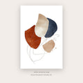 Chocolate Abstract printable abstract wall art in Terracotta and Chocolate Brown - Artzova