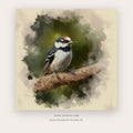 Quiet Song printable bird wall art in Chocolate Brown and Brown - Artzova