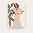 Light Figure printable figurative art in Tan and White - Artzova