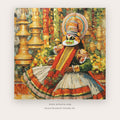 Day Dancer printable figurative art in Gold and Terracotta - Artzova