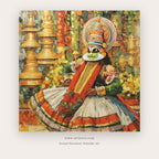 Day Dancer printable figurative art in Gold and Terracotta - Artzova