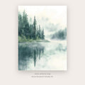 Path Distance printable landscape wall art in Charcoal and White - Artzova