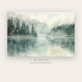 Light Wanders printable landscape wall art in Silver and White - Artzova