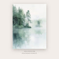 White Landscape printable landscape wall art in White and Silver - Artzova