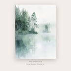 White Landscape printable landscape wall art in White and Silver - Artzova