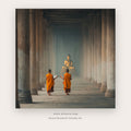 Breath Mindful printable buddha wall art in Tan and Brown - Artzova