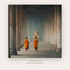 Breath Mindful printable buddha wall art in Tan and Brown - Artzova