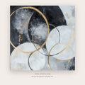 Silver Abstract printable abstract wall art in Silver and Gray - Artzova