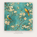 Small Wings printable bird wall art in Turquoise and Teal - Artzova