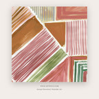 Tan Abstract printable abstract wall art in Tan and Coral - Artzova