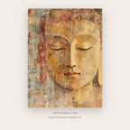 Moment Buddha printable buddha wall art in Tan and Brown - Artzova