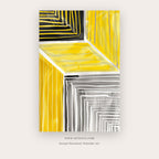 Color Finds Quiet printable abstract wall art in Yellow and White - Artzova
