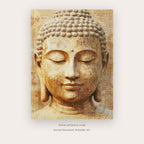 Tan Buddha printable buddha wall art in Tan and Brown - Artzova