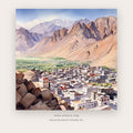 Himalayan Hamlet printable mountain landscape wall art - Artzova