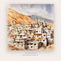 Mountain Monastery printable Indian Himalayan wall art - Artzova